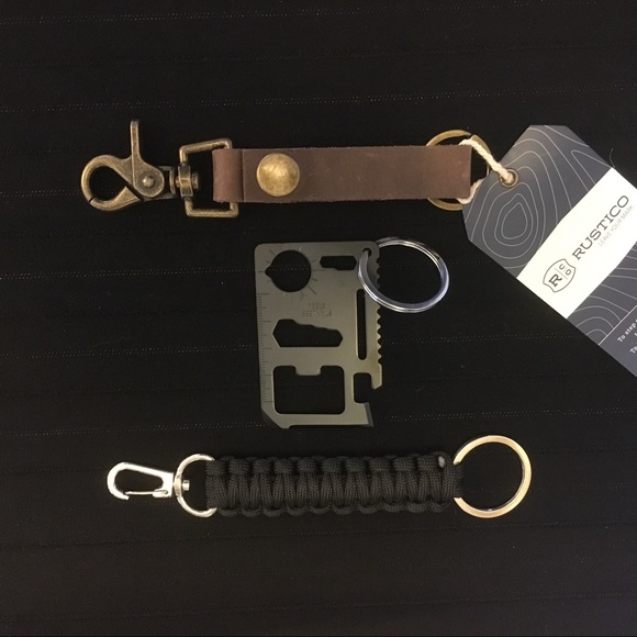 🆕 KEYCHAINS IN LEATHER, BRASS, PARACORD, & STEEL - Picture 5 of 5